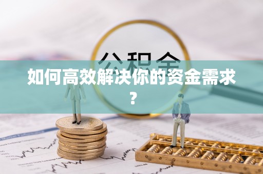 来宾如何高效解决你的资金需求？