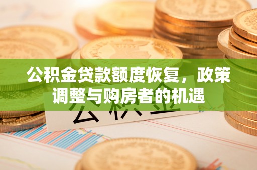 来宾公积金贷款额度恢复，政策调整与购房者的机遇