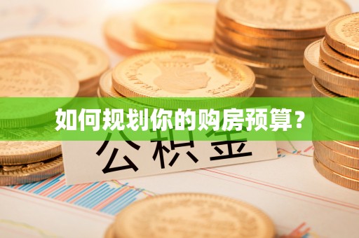 来宾如何规划你的购房预算？