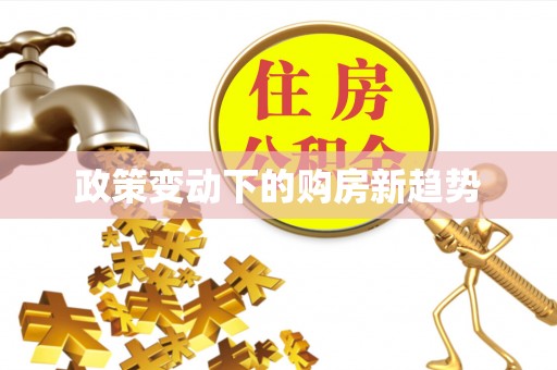来宾政策变动下的购房新趋势