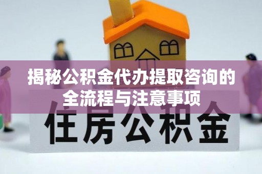 来宾揭秘公积金代办提取咨询的全流程与注意事项