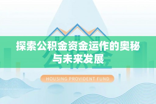 来宾探索公积金资金运作的奥秘与未来发展